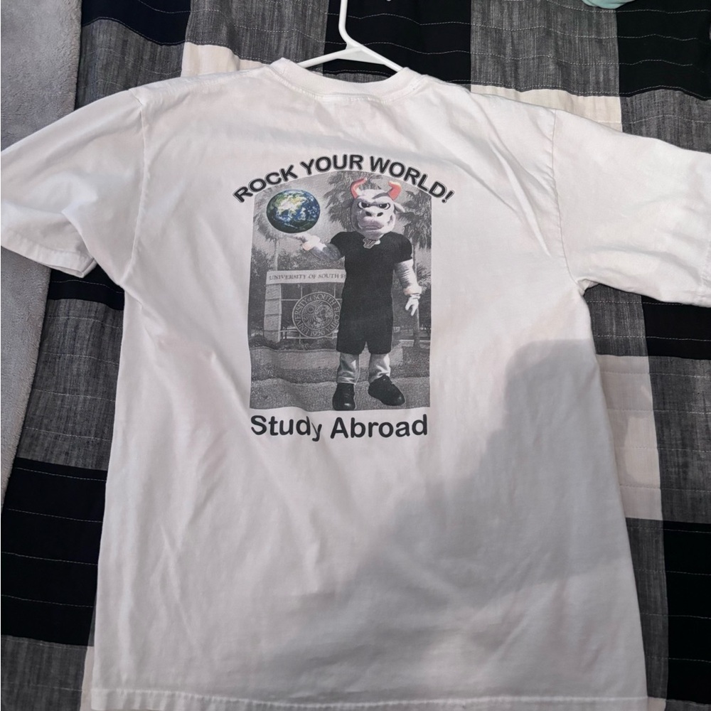 This is a size medium USF study abroad shirt, I’ve probably only worn in twice.